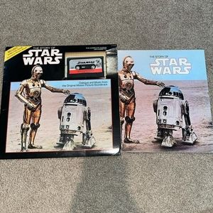 The Story of Star Wars (1977) Cassette + Storybook Vintage Read-Along Set